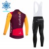 Fietskleding (Fietsshirt Lange Mouw + Lange Koersbroek) 2026 Cofidis Winter Thermal Fleece - Rood