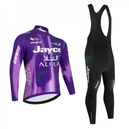 Fietskleding (Fietsshirt Lange Mouw + Lange Koersbroek) 2026 Jayco Alula Purple Version