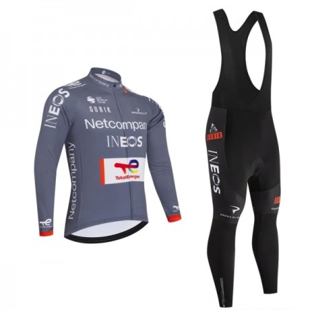 Fietskleding (Fietsshirt Lange Mouw + Lange Koersbroek) 2026 Netcompany Ineos Gray Version Fietskleding (Fietsshirt Lange Mouw + Lange Koersbroek) 2026 Netcompany Ineos Gray Version