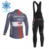Fietskleding (Fietsshirt Lange Mouw + Lange Koersbroek) 2026 Netcompany Ineos Gray Version Winter Thermal Fleece