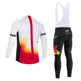 Fietskleding (Fietsshirt Lange Mouw + Lange Koersbroek) 2026 Redbull Factory - Wit