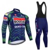Fietskleding (Fietsshirt Lange Mouw + Lange Koersbroek) 2026 Soudal Quick Step - Blauw