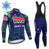Fietskleding (Fietsshirt Lange Mouw + Lange Koersbroek) 2026 Soudal Quick Step Winter Thermal Fleece - Blauw