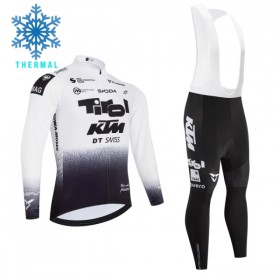 Fietskleding (Fietsshirt Lange Mouw + Lange Koersbroek) 2026 Tirol KTM Winter Thermal Fleece - Wit