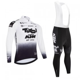 Fietskleding (Fietsshirt Lange Mouw + Lange Koersbroek) 2026 Tirol KTM - Wit