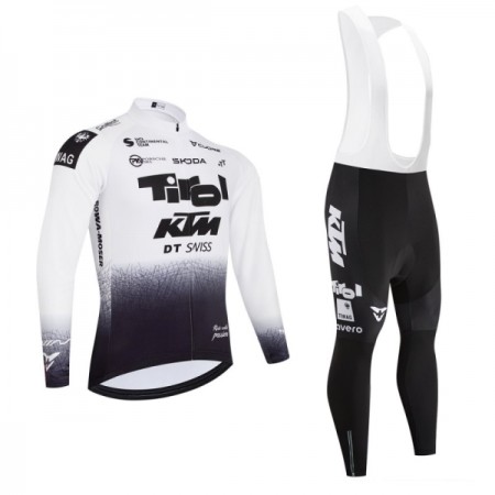 Fietskleding (Fietsshirt Lange Mouw + Lange Koersbroek) 2026 Tirol KTM - Wit