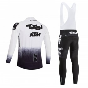 Fietskleding (Fietsshirt Lange Mouw + Lange Koersbroek) 2026 Tirol KTM - Wit