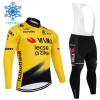 Fietskleding (Fietsshirt Lange Mouw + Lange Koersbroek) 2026 Visma Lease A Bike Winter Thermal Fleece - Geel Fietskleding (Fietsshirt Lange Mouw + Lange Koersbroek) 2026 Visma Lease A Bike Winter Thermal Fleece - Geel