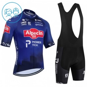 Kind Fietskleding (Fietsshirt + Korte Koersbroek) 2026 Alpecin Premier Tech - Blauw