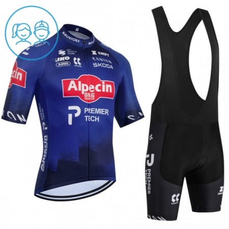 Kind Fietskleding (Fietsshirt + Korte Koersbroek) 2026 Alpecin Premier Tech - Blauw Kind Fietskleding (Fietsshirt + Korte Koersbroek) 2026 Alpecin Premier Tech - Blauw