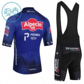 Kind Fietskleding (Fietsshirt + Korte Koersbroek) 2026 Alpecin Premier Tech - Blauw