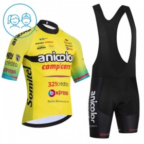 Kind Fietskleding (Fietsshirt + Korte Koersbroek) 2026 Anicolor Campicarn - Geel