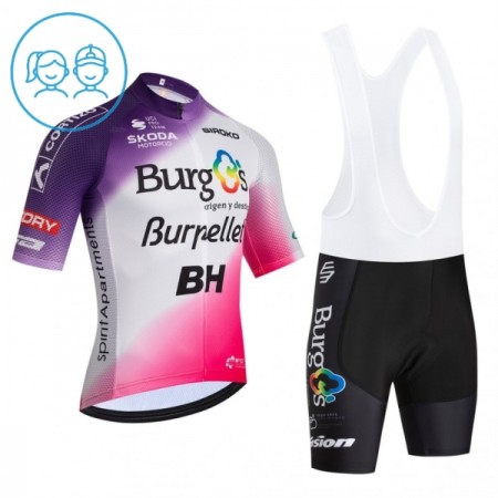 Kind Fietskleding (Fietsshirt + Korte Koersbroek) 2026 Burgos Burpellet BH - Rood
