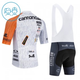 Kind Fietskleding (Fietsshirt + Korte Koersbroek) 2026 Cannondale - Wit