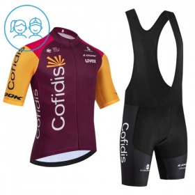Kind Fietskleding (Fietsshirt + Korte Koersbroek) 2026 Cofidis - Rood