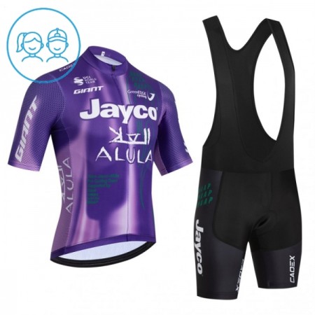 Kind Fietskleding (Fietsshirt + Korte Koersbroek) 2026 Jayco Alula Purple Version
