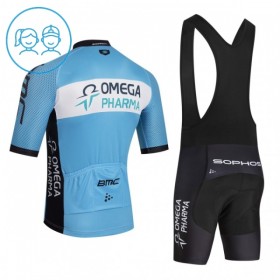 Kind Fietskleding (Fietsshirt + Korte Koersbroek) 2026 Omega Pharma - Blauw
