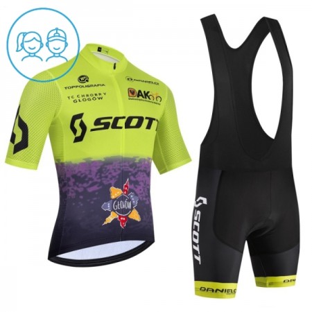 Kind Fietskleding (Fietsshirt + Korte Koersbroek) 2026 Scott - Groente