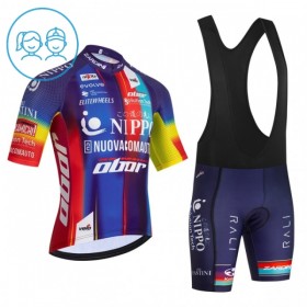 Kind Fietskleding (Fietsshirt + Korte Koersbroek) 2026 Solution Tech NIPPO Rali - Blauw