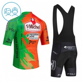 Kind Fietskleding (Fietsshirt + Korte Koersbroek) 2026 St Michel - Oranje