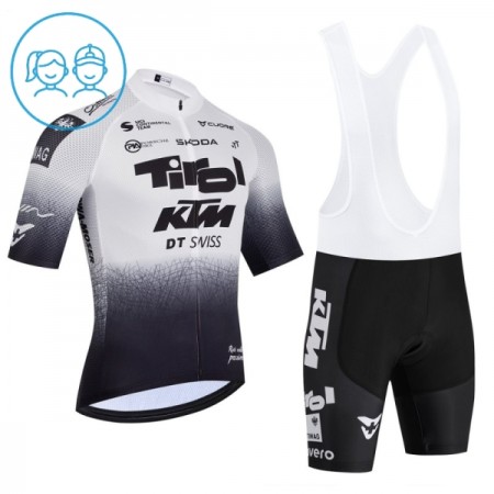 Kind Fietskleding (Fietsshirt + Korte Koersbroek) 2026 Tirol KTM - Wit Kind Fietskleding (Fietsshirt + Korte Koersbroek) 2026 Tirol KTM - Wit