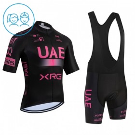 Kind Fietskleding (Fietsshirt + Korte Koersbroek) 2026 UAE TEAM EMIRATES XRG - Roze