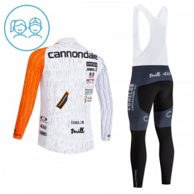 Kind Fietskleding (Fietsshirt Lange Mouw + Lange Koersbroek) 2026 Cannondale - Wit