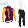 Kind Fietskleding (Fietsshirt Lange Mouw + Lange Koersbroek) 2026 Cofidis - Rood