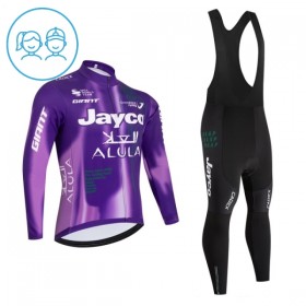 Kind Fietskleding (Fietsshirt Lange Mouw + Lange Koersbroek) 2026 Jayco Alula Purple Version
