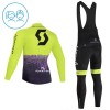 Kind Fietskleding (Fietsshirt Lange Mouw + Lange Koersbroek) 2026 Scott - Groente