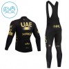 Kind Fietskleding (Fietsshirt Lange Mouw + Lange Koersbroek) 2026 UAE TEAM EMIRATES XRG - Geel