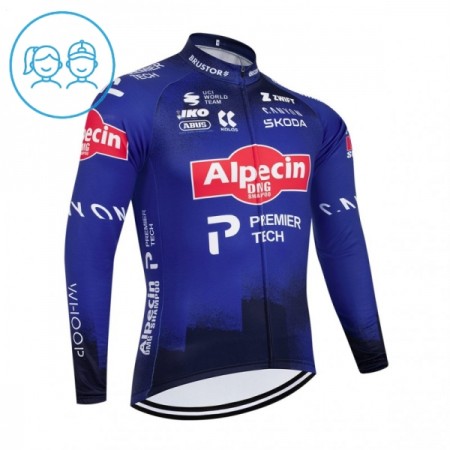 Kind Wielershirt 2026 Alpecin Premier Tech Lange Mouw - Blauw Kind Wielershirt 2026 Alpecin Premier Tech Lange Mouw - Blauw