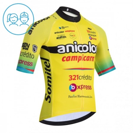 Kind Wielershirt 2026 Anicolor Campicarn - Geel