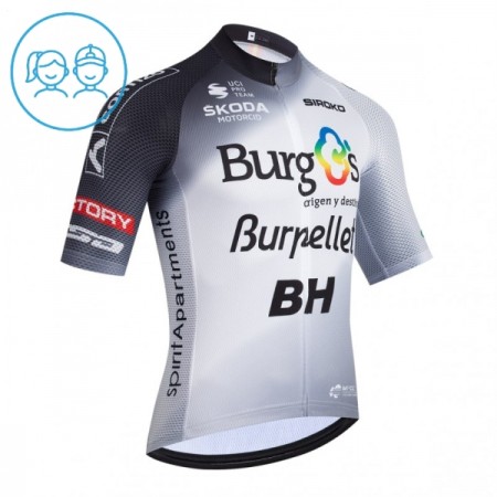 Kind Wielershirt 2026 Burgos Burpellet BH - Wit Kind Wielershirt 2026 Burgos Burpellet BH - Wit