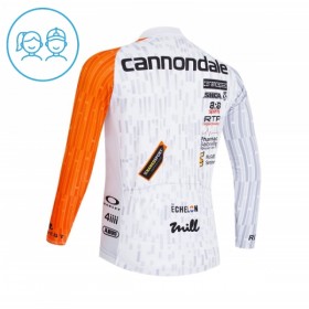 Kind Wielershirt 2026 Cannondale Lange Mouw - Wit