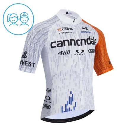 Kind Wielershirt 2026 Cannondale - Wit Kind Wielershirt 2026 Cannondale - Wit