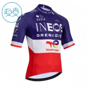 Kind Wielershirt 2026 INEOS Grenadiers France Champion - Blauw