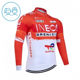 Kind Wielershirt 2026 INEOS Grenadiers Lange Mouw - Rood