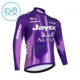 Kind Wielershirt 2026 Jayco Alula Purple Version Lange Mouw