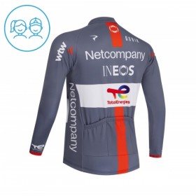 Kind Wielershirt 2026 Netcompany Ineos Gray Version Lange Mouw