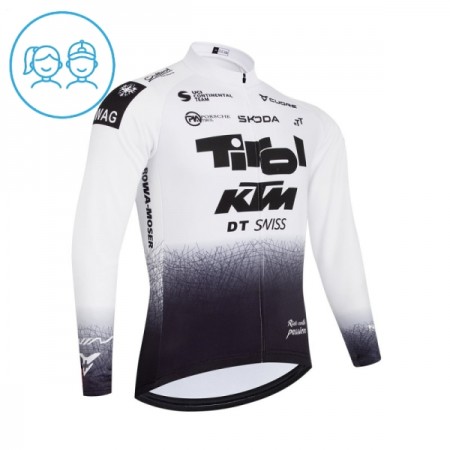 Kind Wielershirt 2026 Tirol KTM Lange Mouw - Wit Kind Wielershirt 2026 Tirol KTM Lange Mouw - Wit