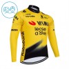 Kind Wielershirt 2026 Visma Lease A Bike Lange Mouw - Geel