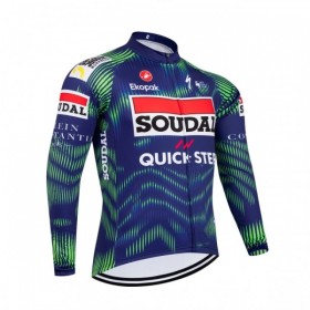 Wielershirt 2026 Soudal Quick Step Lange Mouw - Blauw