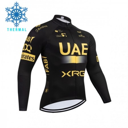 Wielershirt 2026 UAE TEAM EMIRATES XRG Winter Thermal Fleece - Geel Wielershirt 2026 UAE TEAM EMIRATES XRG Winter Thermal Fleece - Geel