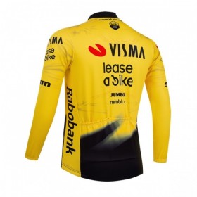 Wielershirt 2026 Visma Lease A Bike Lange Mouw - Geel