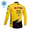 Wielershirt 2026 Visma Lease A Bike Winter Thermal Fleece - Geel